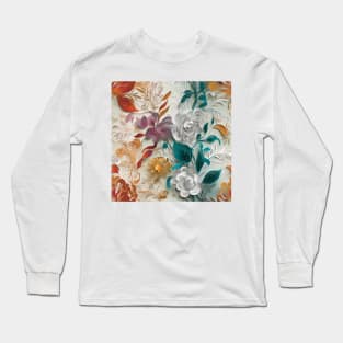 3D paper illustration of floral arrangement in shades of lavender and pink Long Sleeve T-Shirt